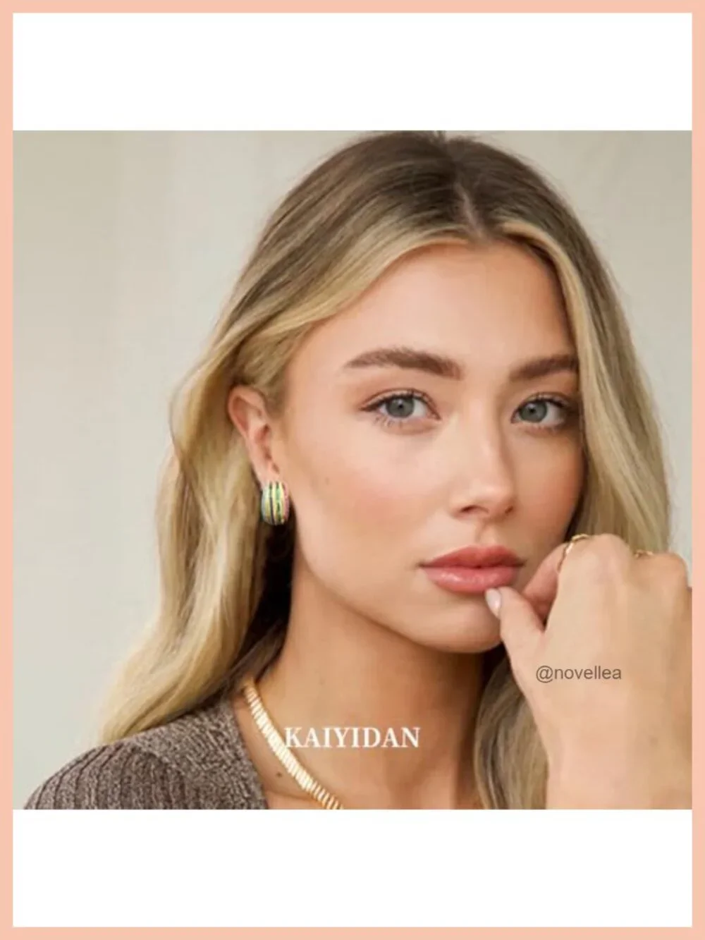 14K Gold Plated Chunky Dangle Huggie Hoop Earrings